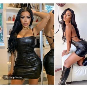 Leather dress by Fashion Nova